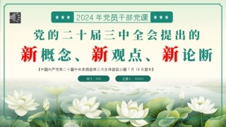 二十届三中全会提出的新概念新观点新论断PPT专题党课.pptx