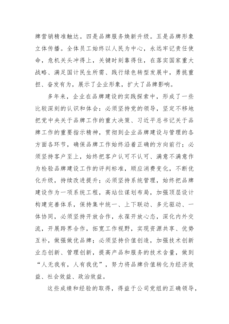 公司领导在企业品牌建设推进会上的讲话.docx_第2页